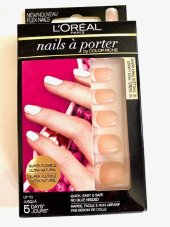 L'Oreal Nalepovací nehty Nails a Porter by Color Riche, č.001 French Touch, 24 ks
