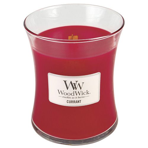 Woodwick Vonná svíčka střední ve skle s dřevěným knotem, 275 g