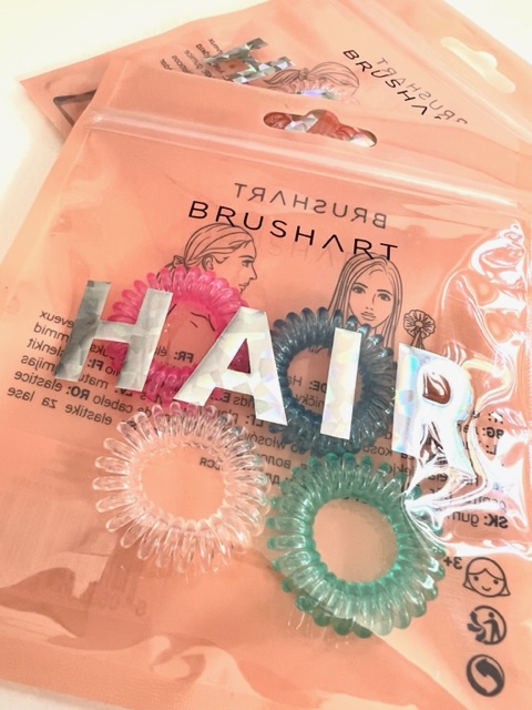 BrushArt Hair Rings, Spirálové gumičky do vlasů, 4 ks - Varianta: Clear Pink
