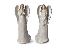 Anděl stojící béžová a zlatá