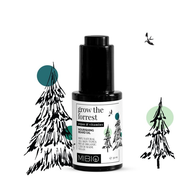 MIBIO Grow the forrest, vyživující olej na vousy, 30 ml