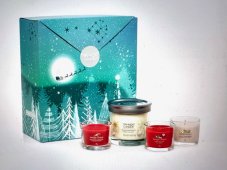Yankee Candle Vánoční dárková sada svíček ve skle Signature 3 x 37g + tumbler 122 g
