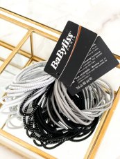 BaByliss Gumičky do vlasů, barva černá, bílá,šedá, stříbrná 50 ks
