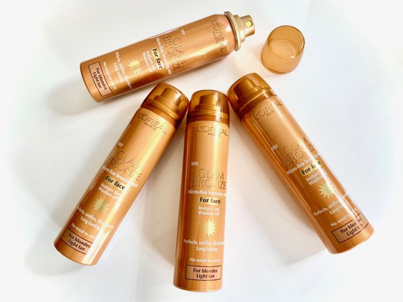 L'Oreal Bronzující make-up ve spreji, Glam Bronze For blondes Light tan, pro blondýnky, 75ml