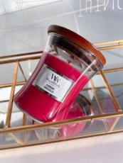 Woodwick Vonná svíčka malá ve skle s dřevěným praskajícím knotem, 89 g