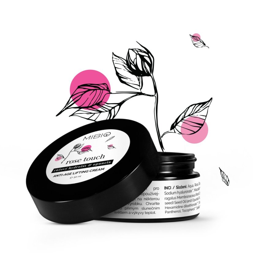 MIBIO Rose touch, anti-age liftingový krém, 50 ml