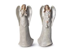 Anděl stojící béžová a zlatá