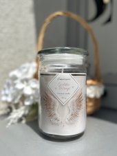 Svíčka Emocio Golden Winqs ve skle s víčkem, 453 g