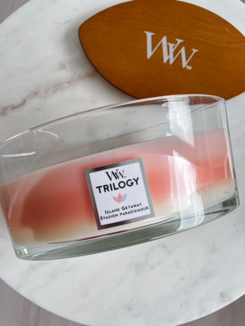 WoodWick vonná svíčka s dřevěným knotem, lodička, 453,6 g