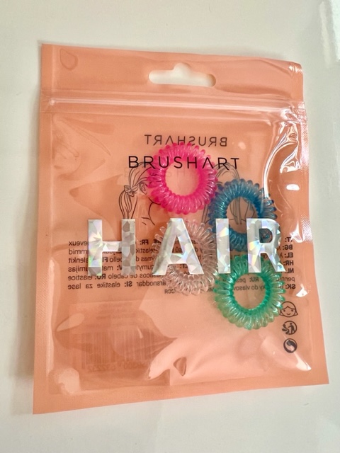 BrushArt Hair Rings, Spirálové gumičky do vlasů, 4 ks - Varianta: Clear Pink