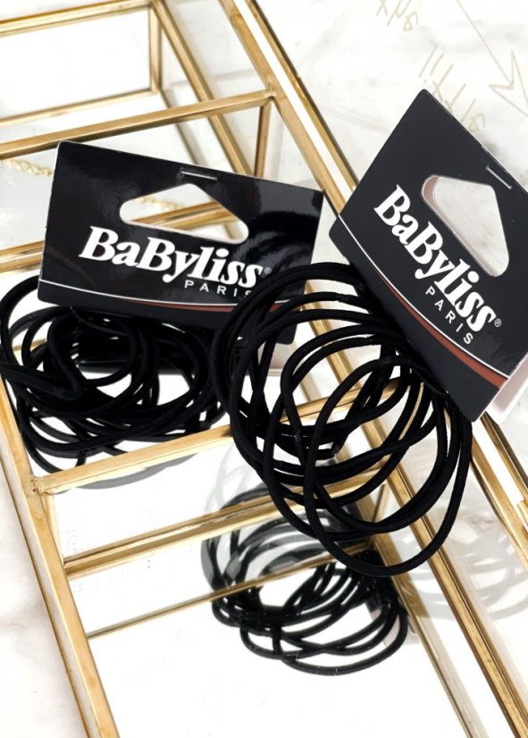 BaByliss Gumičky do vlasů, barva černá, 9 ks