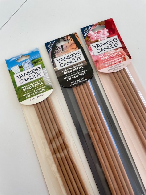 Yankee Candle Pre-Fragranced Reed Refill, náhradní tyčinky, 5 ks