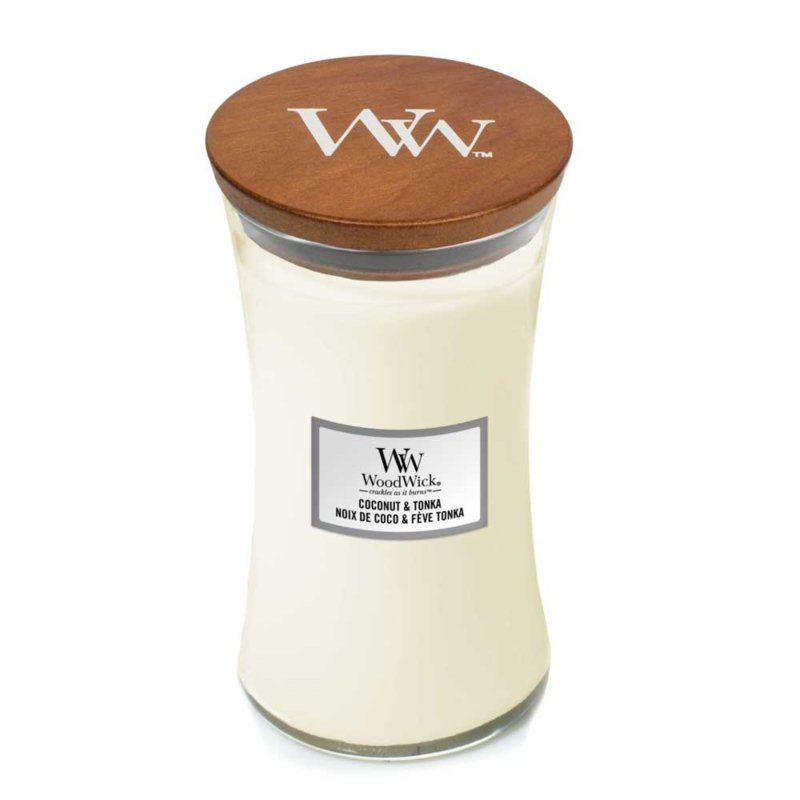 Woodwick Velká vonná svíčka ve skle s dřevěným praskajícím knotem, výběr z vůní, 609,5 g