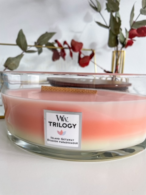 WoodWick vonná svíčka s dřevěným knotem, lodička, 453,6 g