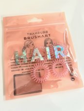 BrushArt Hair Rings, Spirálové gumičky do vlasů, 4 ks