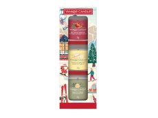 Yankee Candle Vánoční dárková sada svíček ve skle, 3x37 g